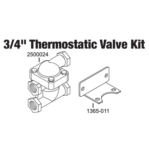 Thermostatic Valve and Body Kit 3/4" NPT