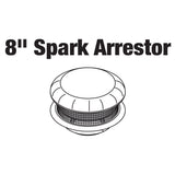 Chimney Rain Cap, Spark Arrestor, Stainless Steel 8" ID