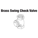 BRASS SWING CHECK VALVE,3/4'' FIP