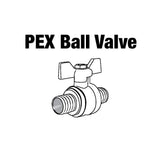 Central Boiler PEX Ball Valve, 1" PEX, Full Port