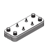 Plate Heat Exchanger 5 x 12-30 Water to Water, 1" ports