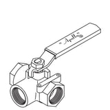 3 WAY VALVE, MANUAL 3/4'' FIP