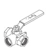 3 WAY VALVE, MANUAL 3/4'' FIP
