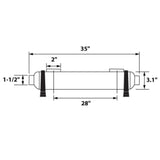 360K Titanium Shell & Tube Heat Exchanger with Mounting Brackets