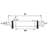 360K Stainless Steel 316 Shell & Tube Heat Exchanger with Mounting Brackets