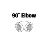 90 Deg Elbow Female Threads 1-1/4'' Black
