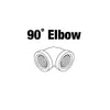 90 Deg Elbow Female Threads 1-1/4'' Black