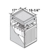 KIT, Air Handler Cabinet,FRONT WATER,185-220K 