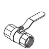 BRASS BALL VALVE, 3/4'' THREADED