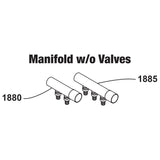 MANIFOLD W/O VALVES 3 LOOP 1''X1/2'' CXMIP