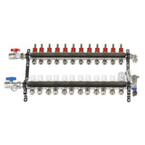 Manifolds, 1/2" PEX, 12 Loop Set, Stainless