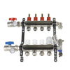 Manifolds, 1/2" PEX, 4 Loop Set, Stainless