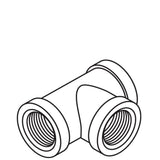 TEE,1 1/4'' NPT,BLACK