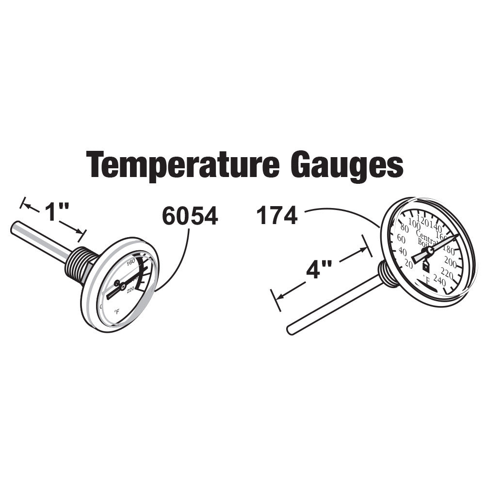 1/4 NPT Thread Temperature Gauge Stainless Thermometer for Boiler